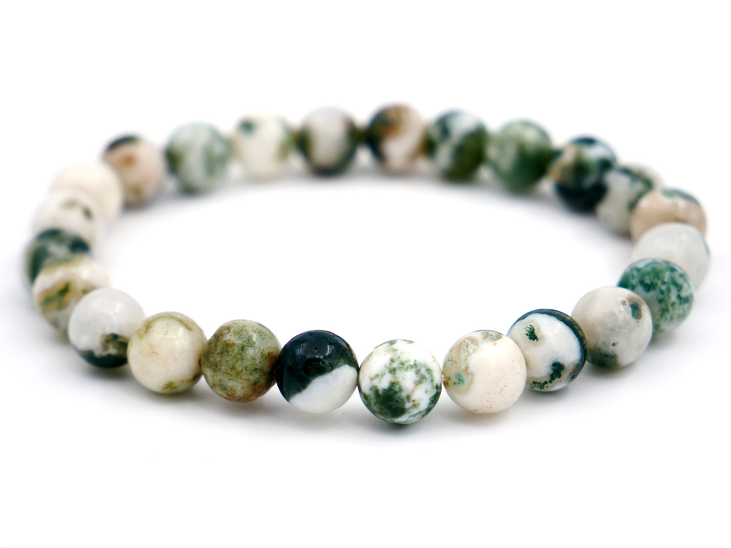 Bracelet en agate d'arbre - 8mm