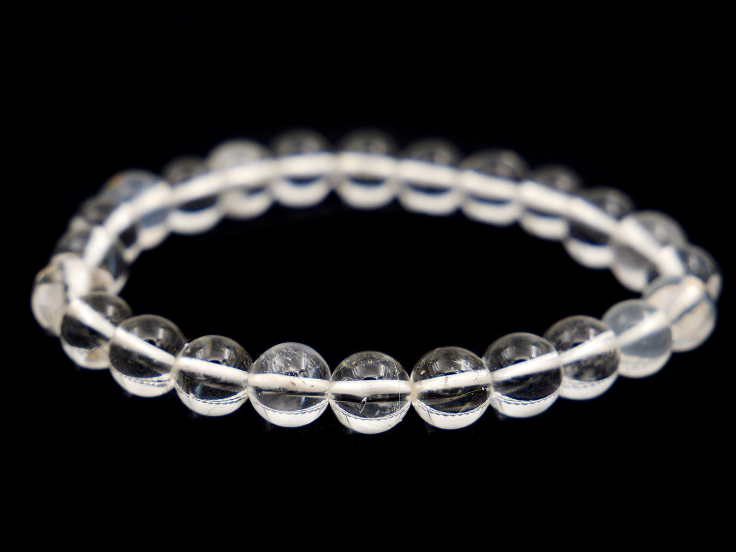 Bracelet en cristal de roche (quartz) - 8mm