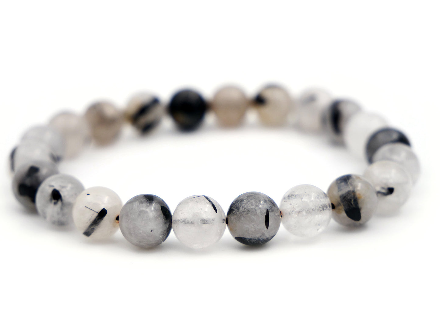 Bracelet en quartz tourmaline - 8mm