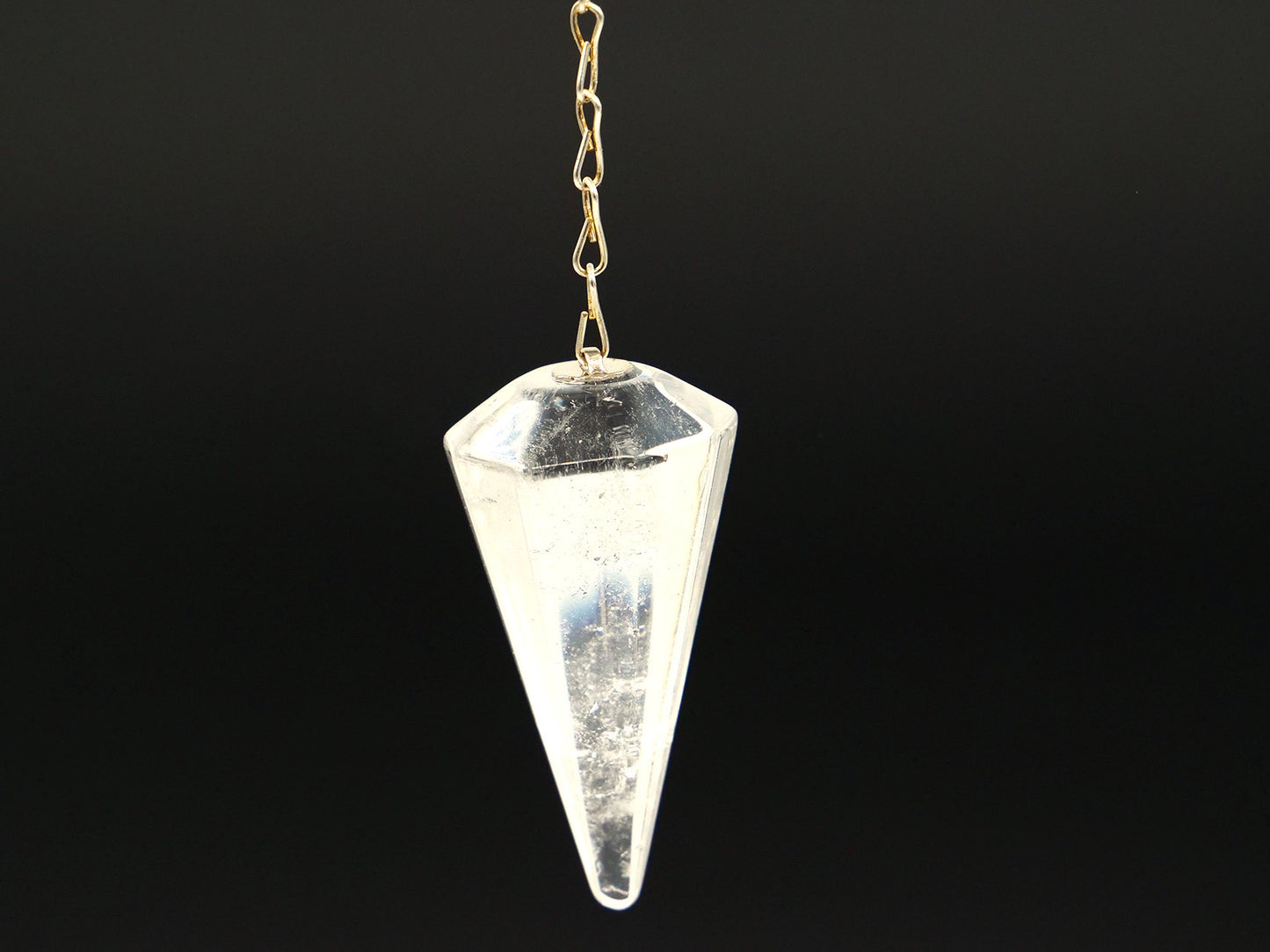 Cristal de roche (quartz) - Pendule en pierre fine