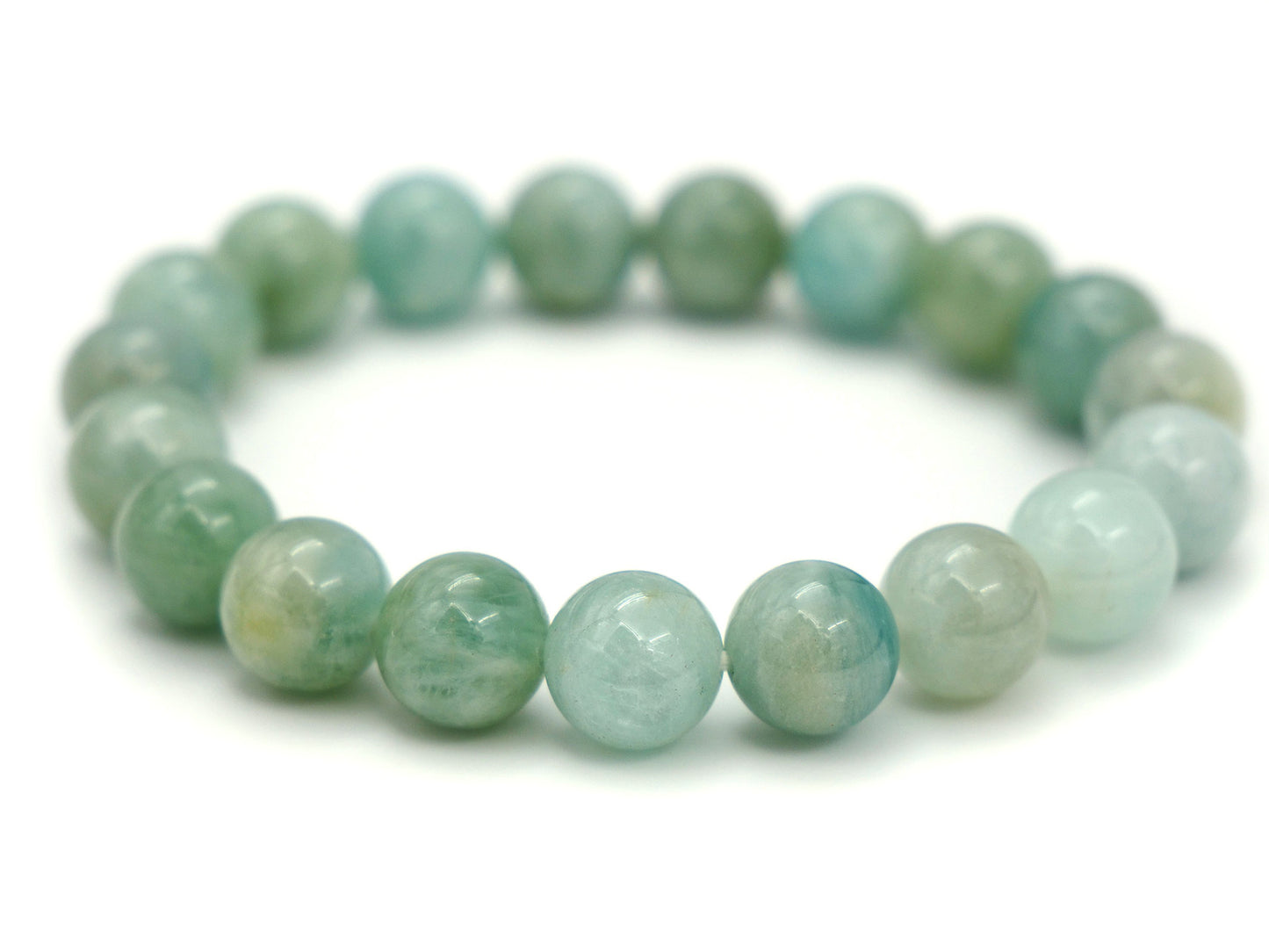 Bracelet en aigue-marine - 10mm