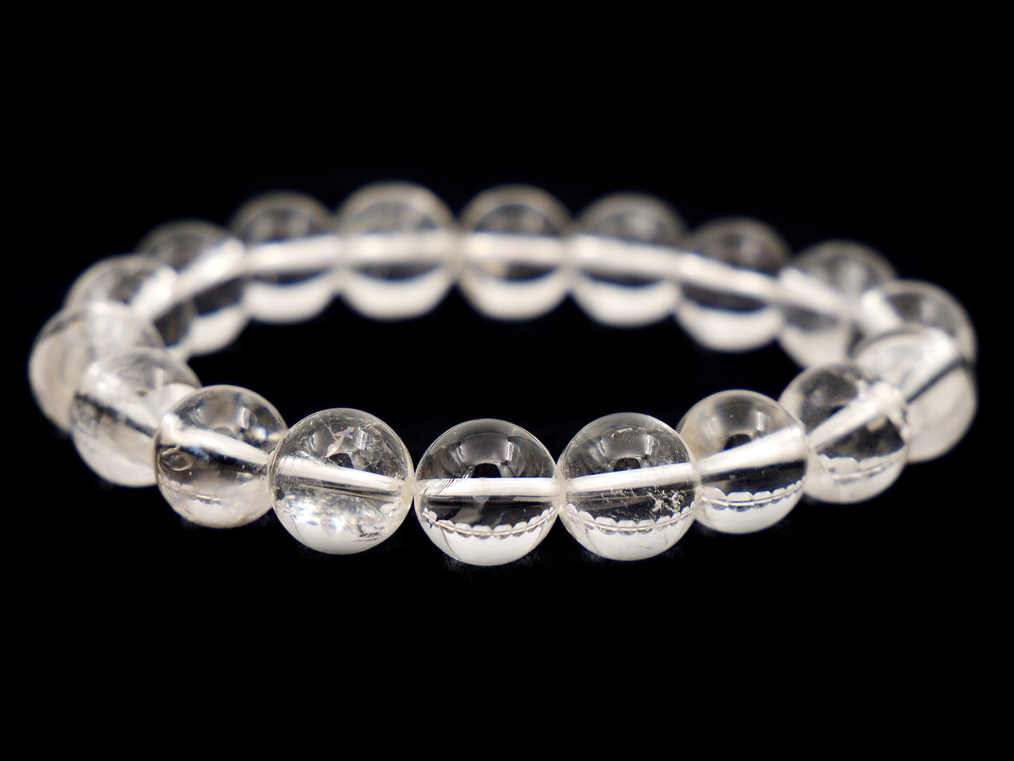 Bracelet en cristal de roche (quartz) - 10mm
