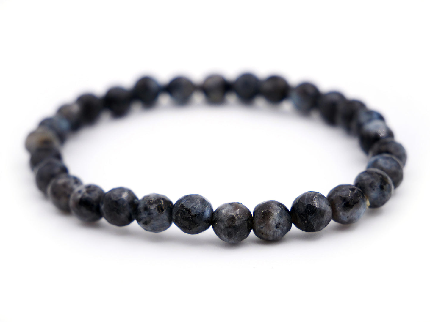 Bracelet en larvikite - 6mm facetté