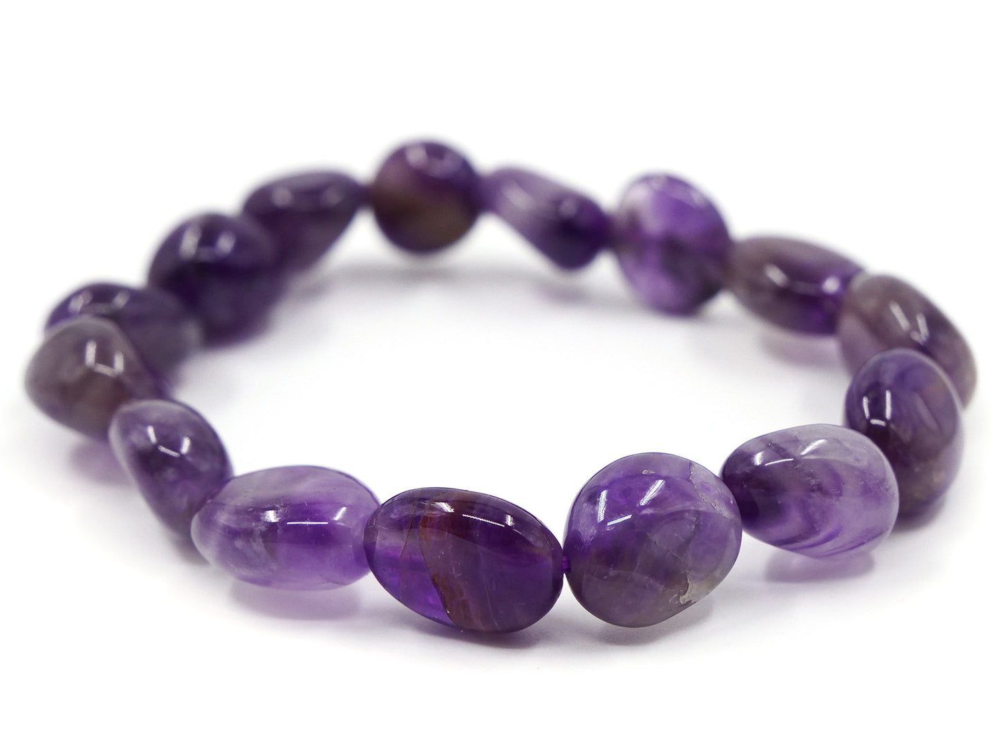 Bracelet en améthyste chevron