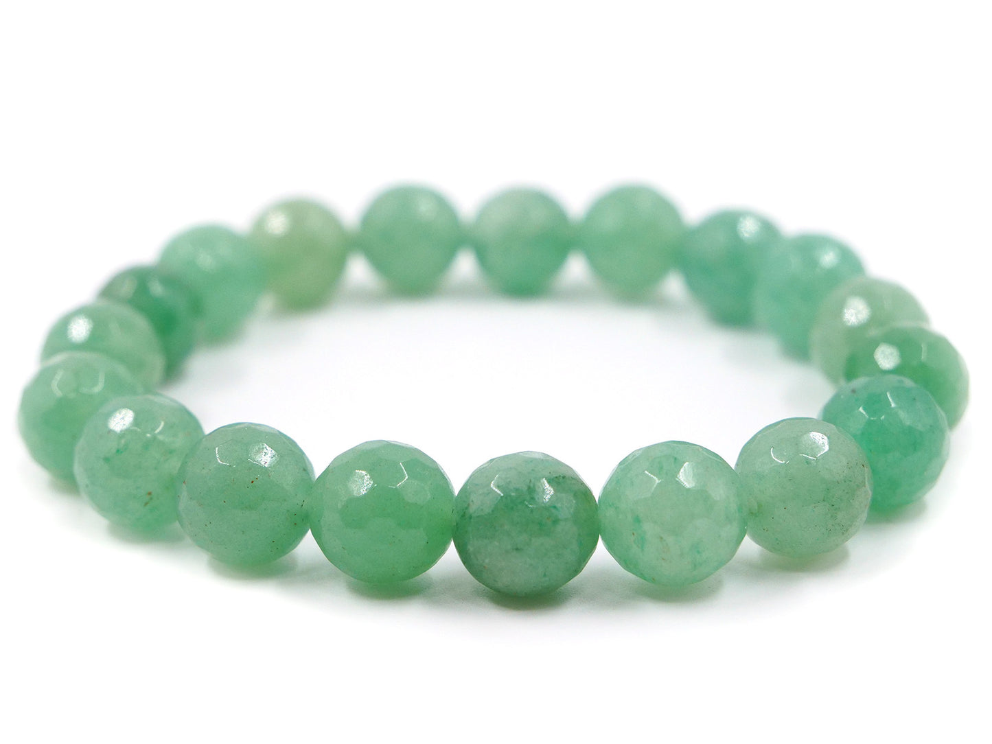Bracelet en aventurine verte - 10mm facetté