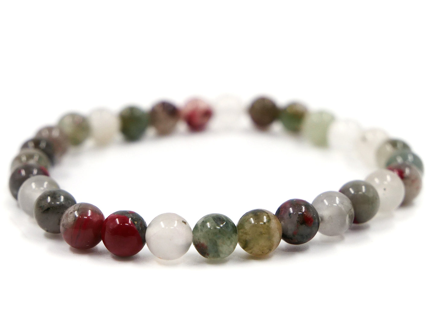 Bracelet en agate sang - 6mm