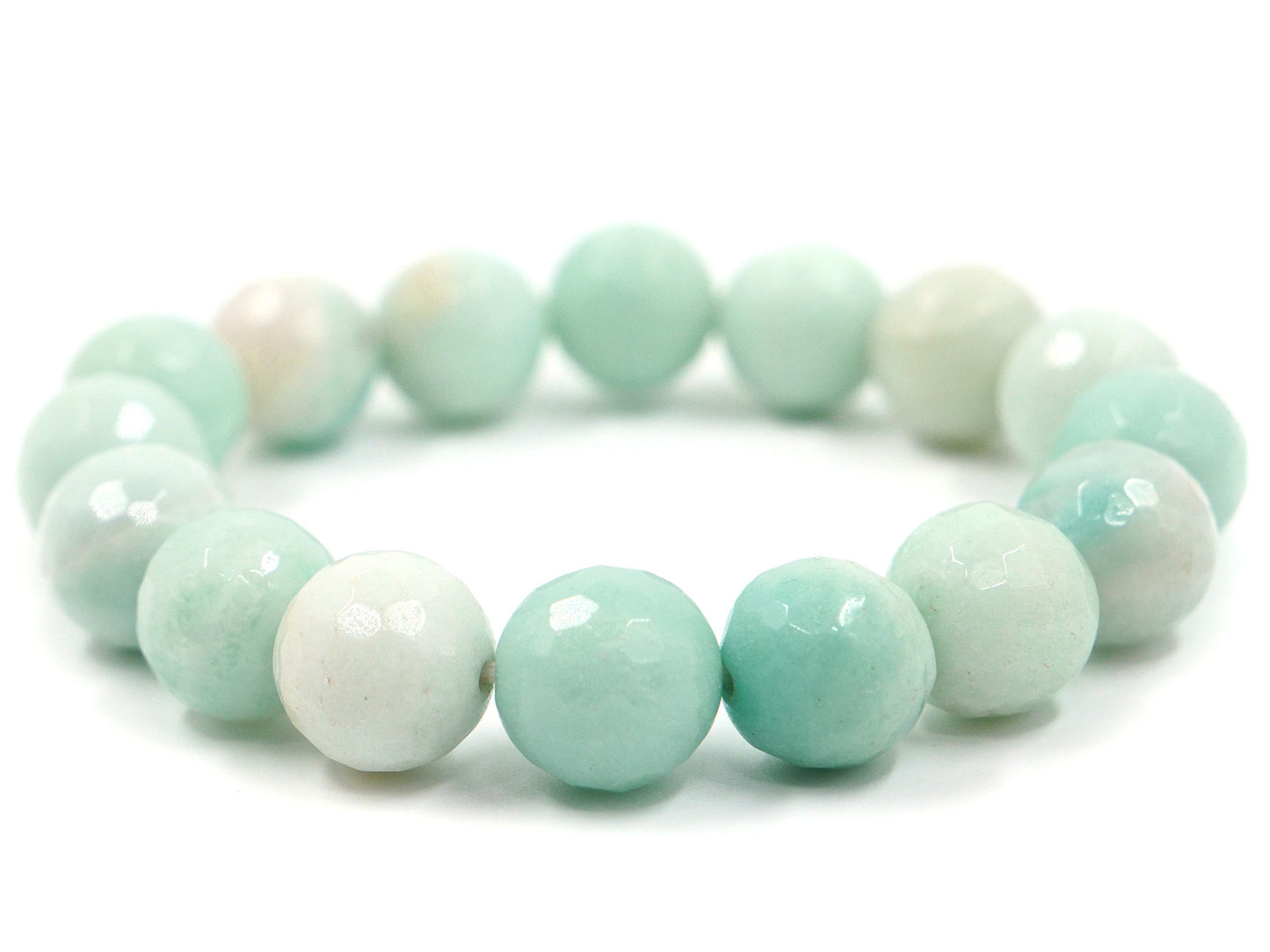 Bracelet en amazonite - 12mm facetté