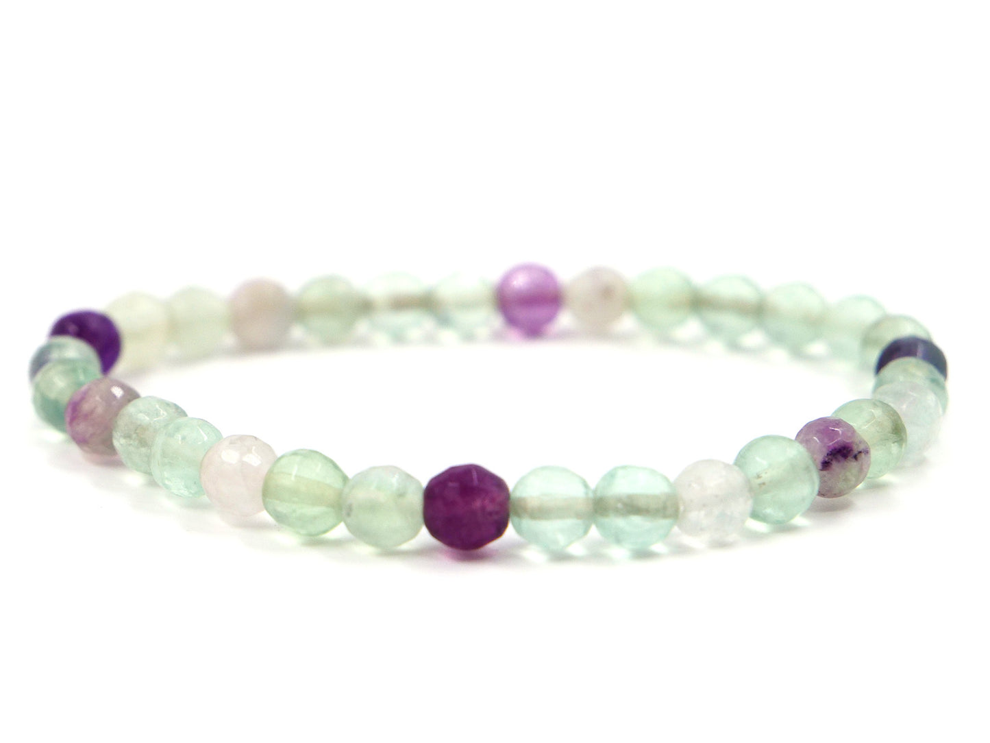 Bracelet en fluorite - 6mm facetté