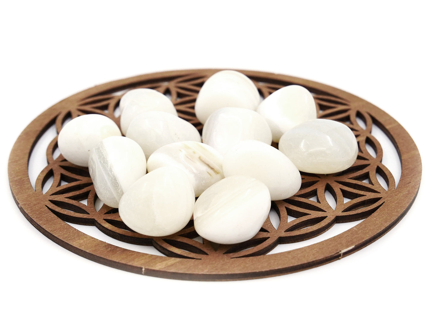 Agate blanche - Pierre roulée