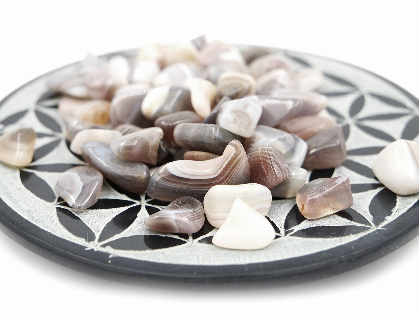 Agate du Botswana - Mini pierre roulée - 50 g