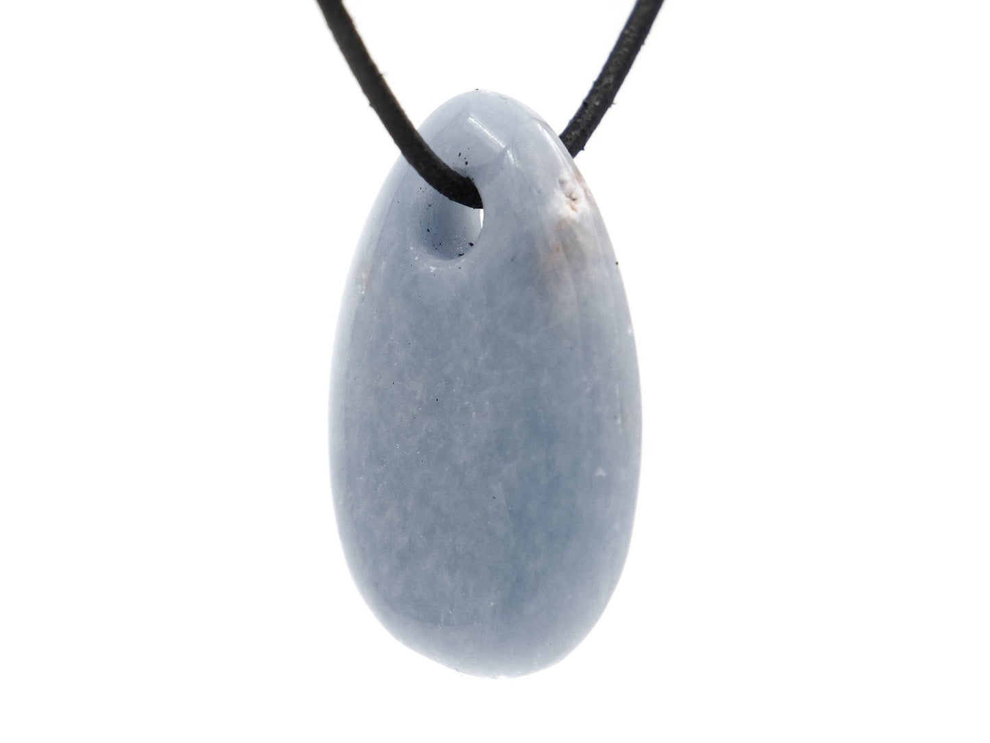 Angélite (anhydrite bleue) - Pendentif pierre percée