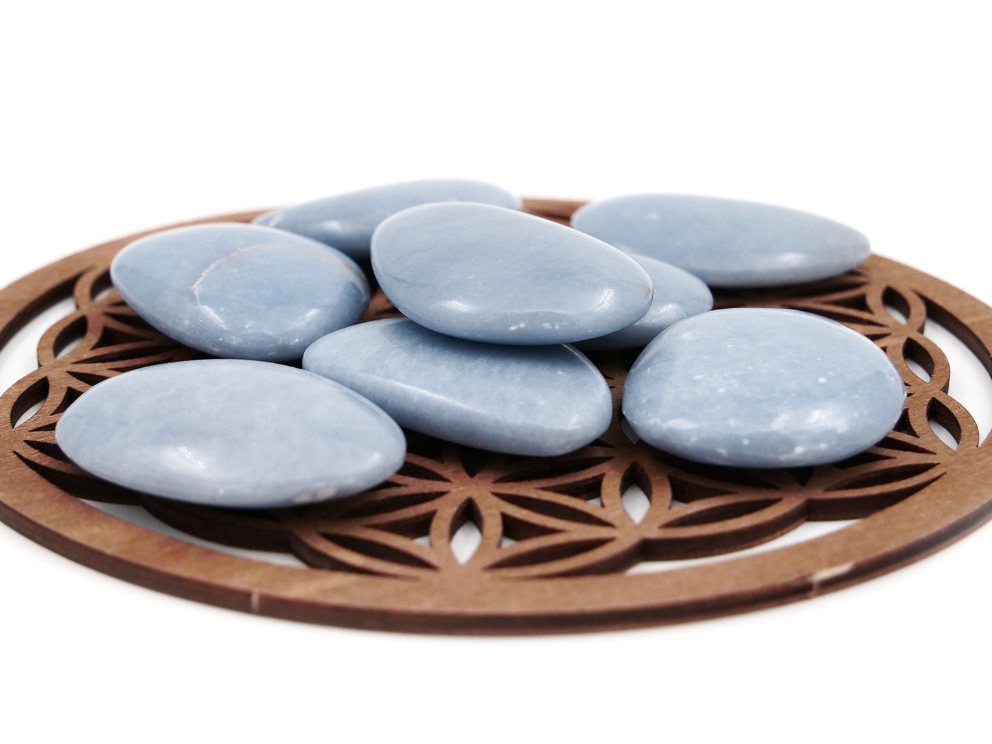 Angélite (anhydrite bleue) - Pierre roulée