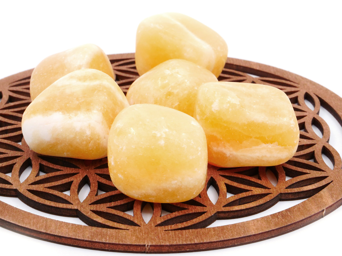 Calcite orange - Pierre roulée