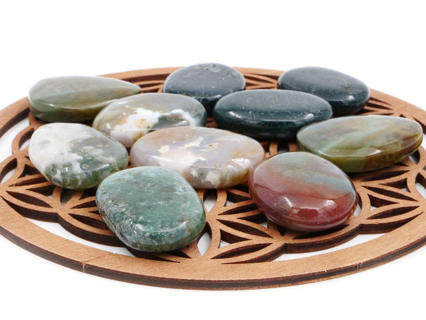 Agate mousse - Pierre roulée