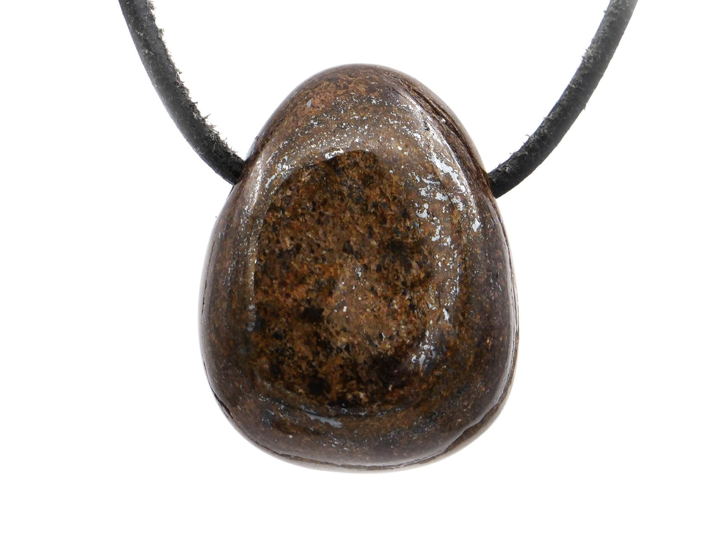 Bronzite - Pendentif pierre percée