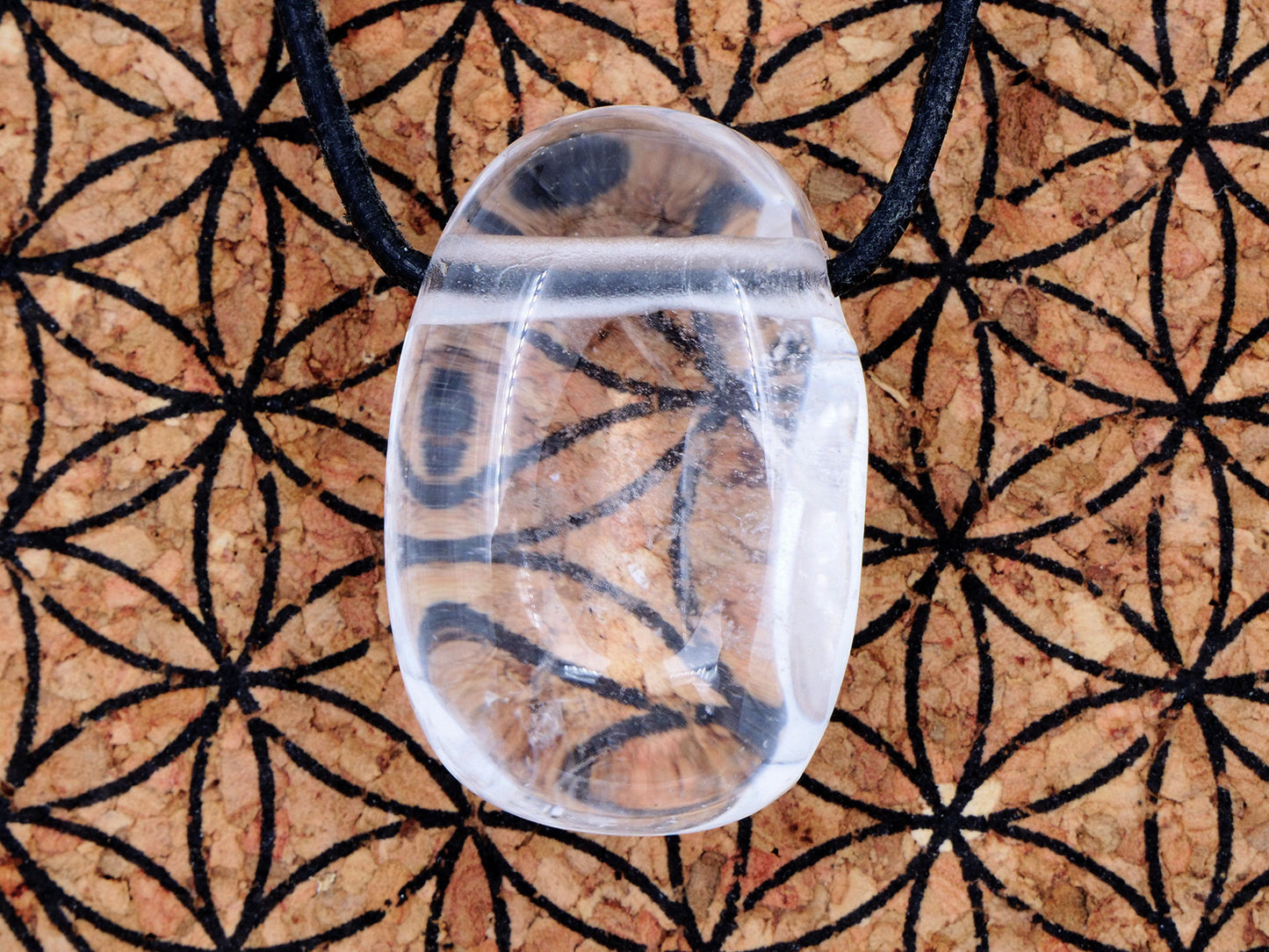 Cristal de roche (quartz) - Pendentif pierre percée