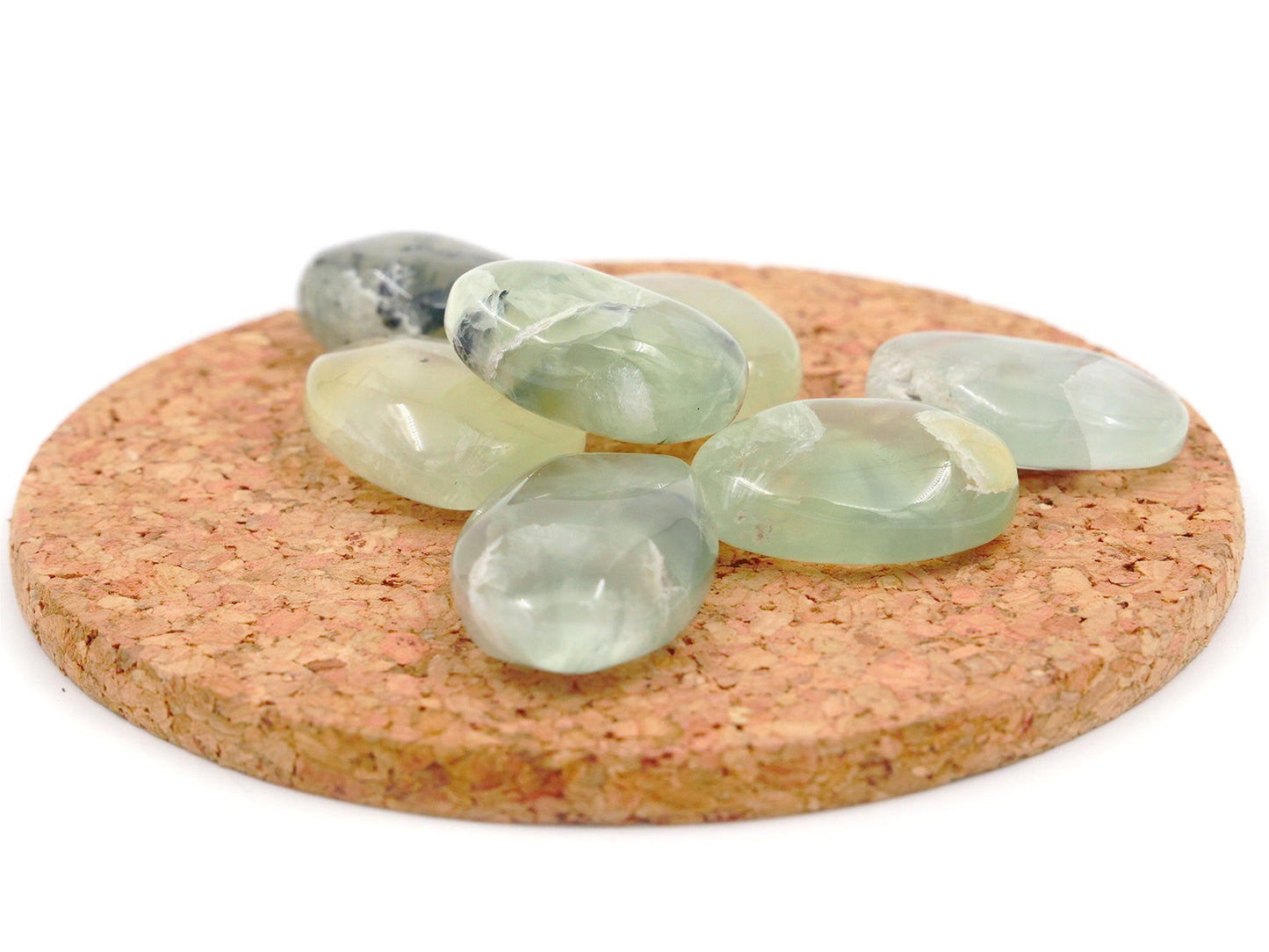 Prehnite verte - Pierre roulée