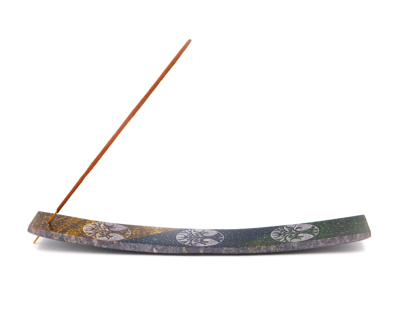 Porte-encens en stéatite - Arbre de vie