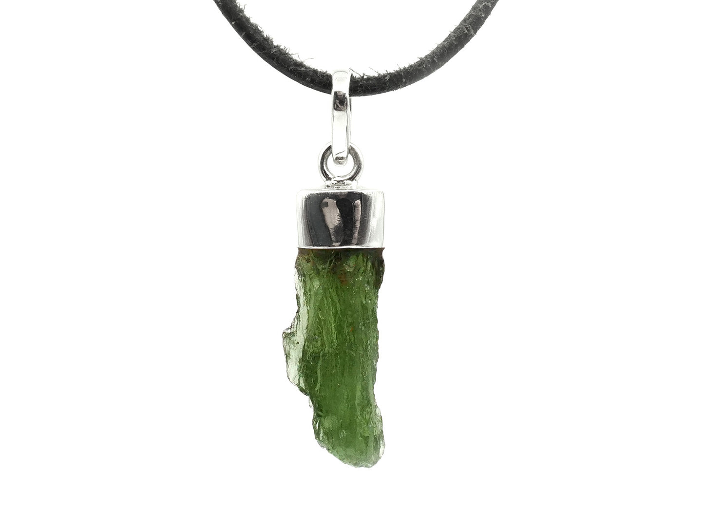 Moldavite - Pendentif argent 925