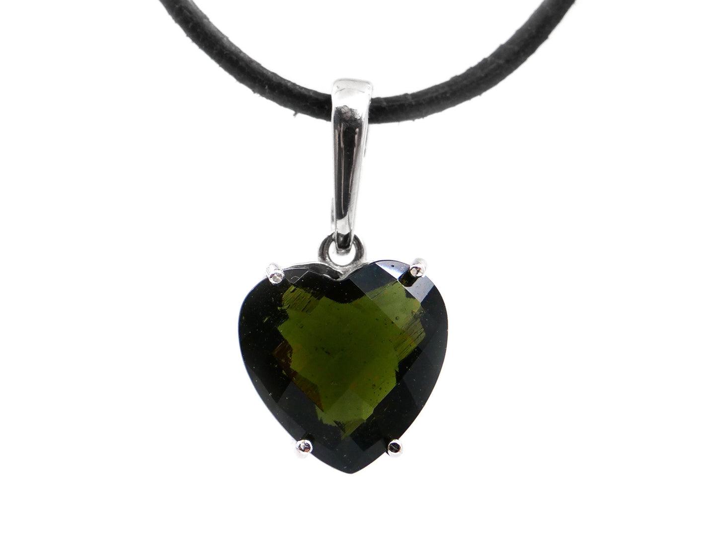 Moldavite - Pendentif argent 925