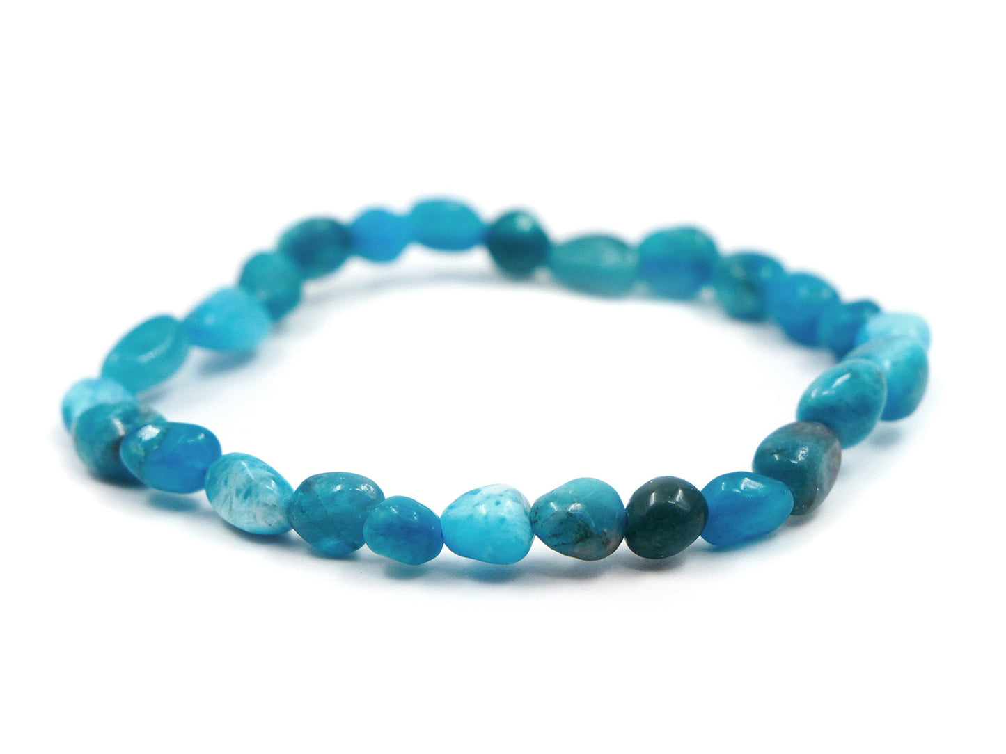 Bracelet en apatite bleue