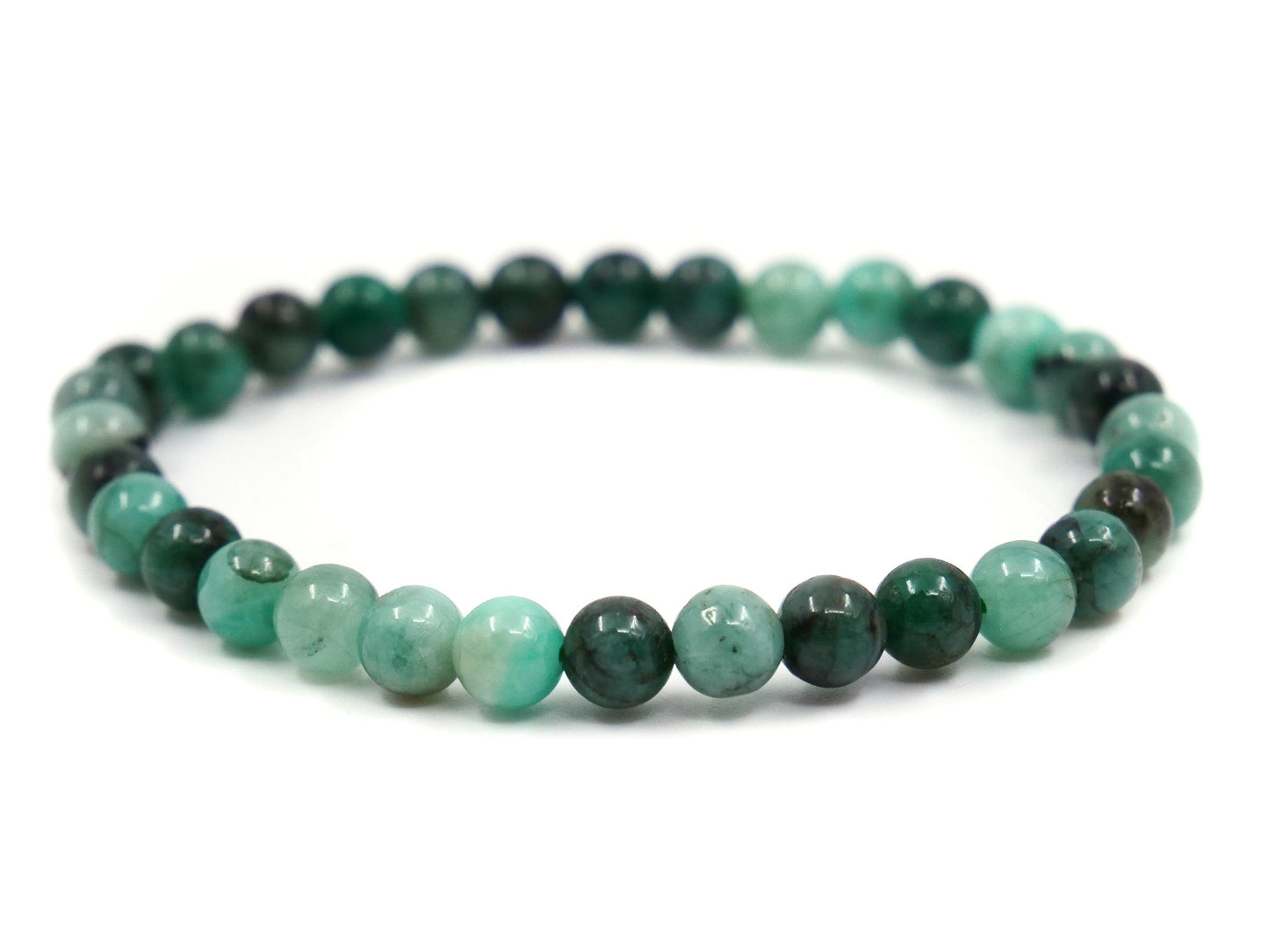 Bracelet en émeraude - 6mm