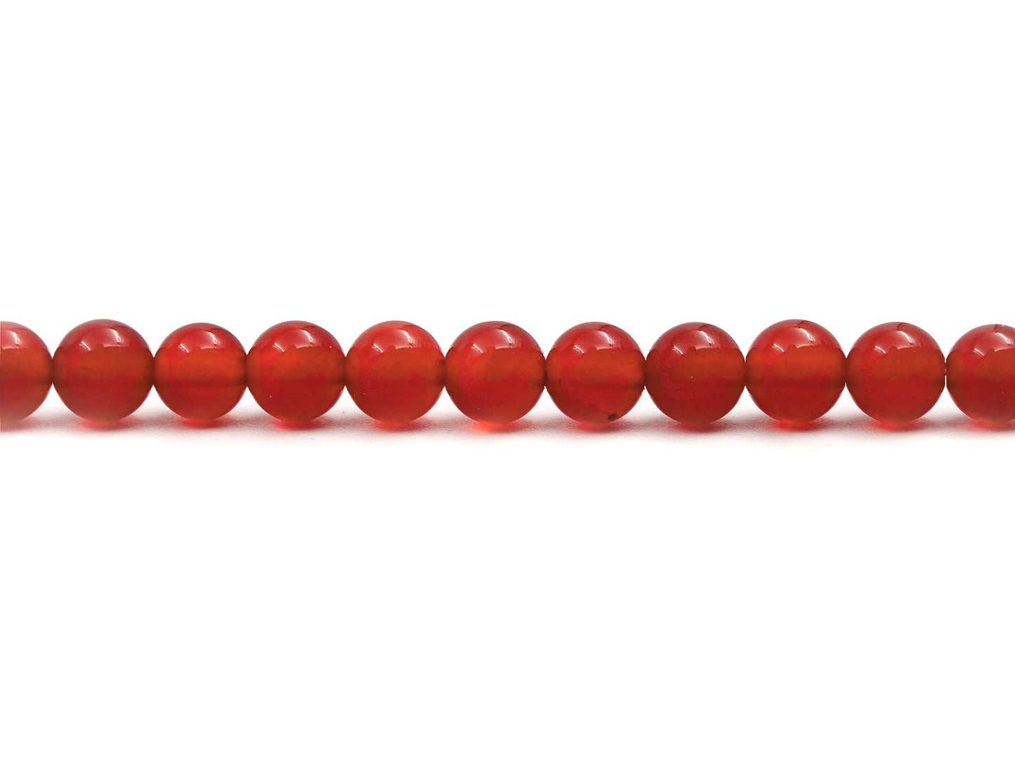 Cornaline chauffée - perles 6- mm