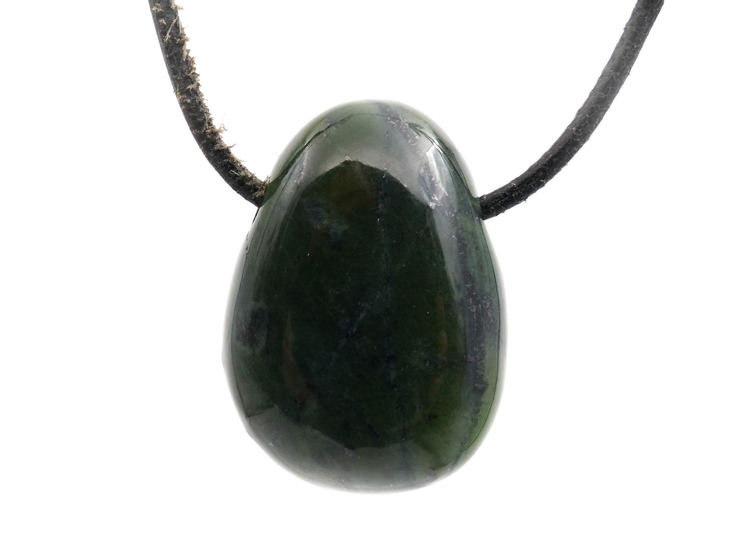 Serpentine "jade du canada" - Pendentif pierre percée