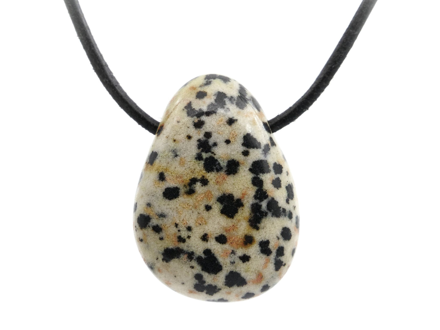 Jaspe dalmatien (aplite / porphyrite) - Pendentif pierre percée