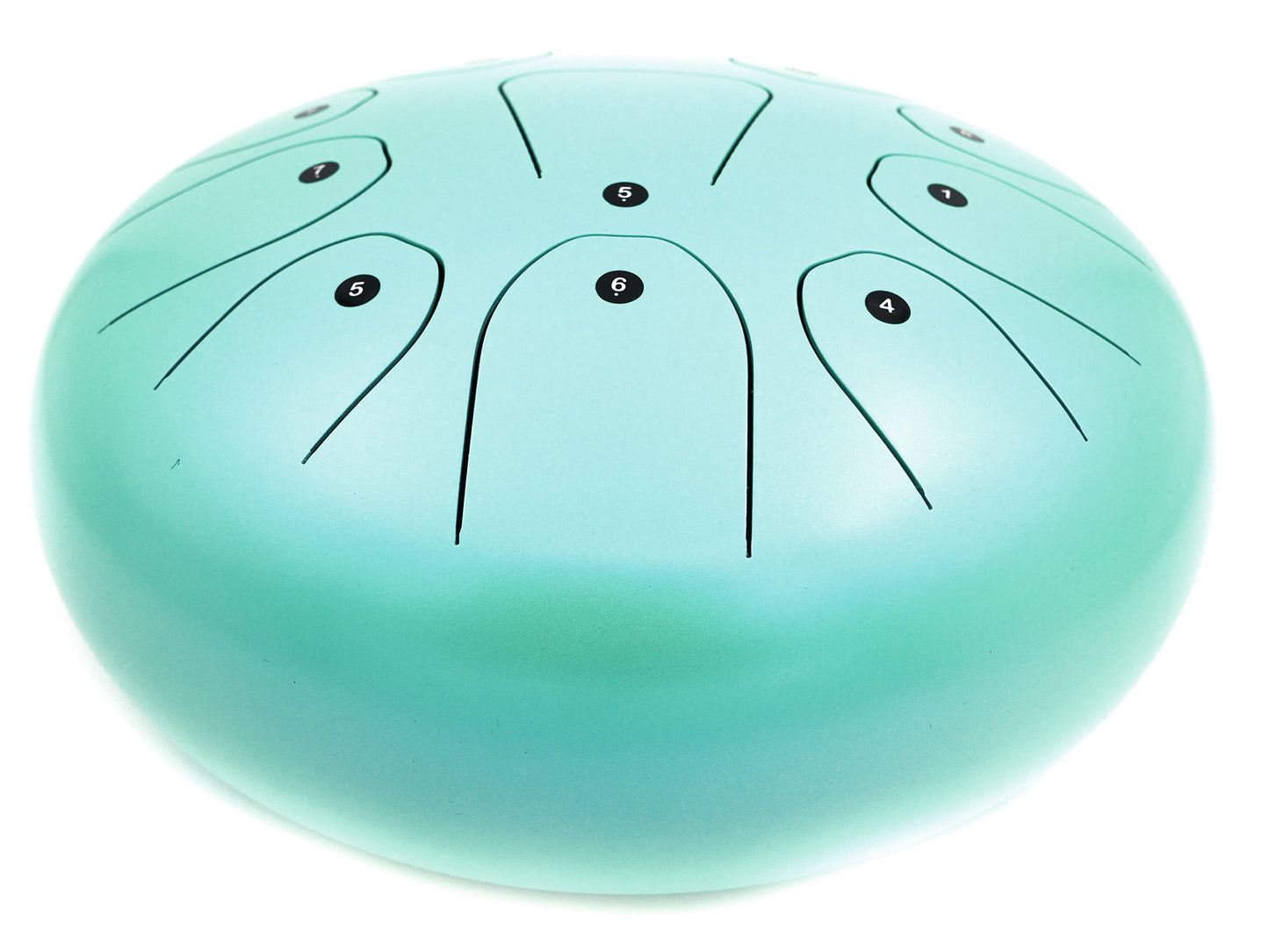 Cyan macaron 30 cm - 432 Hz Steel tongue drum "fleur d'ange"