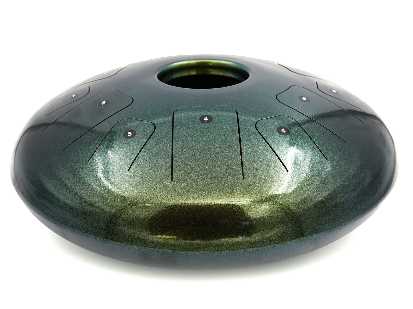 Vert aurore 35 cm - 432 Hz Steel tongue drum "fleur d'ange"