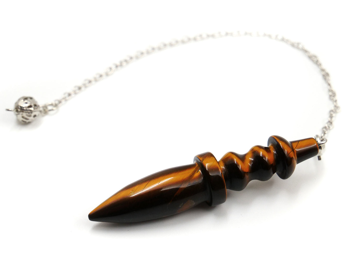 Oeil de tigre - Pendule égyptien en pierre fine