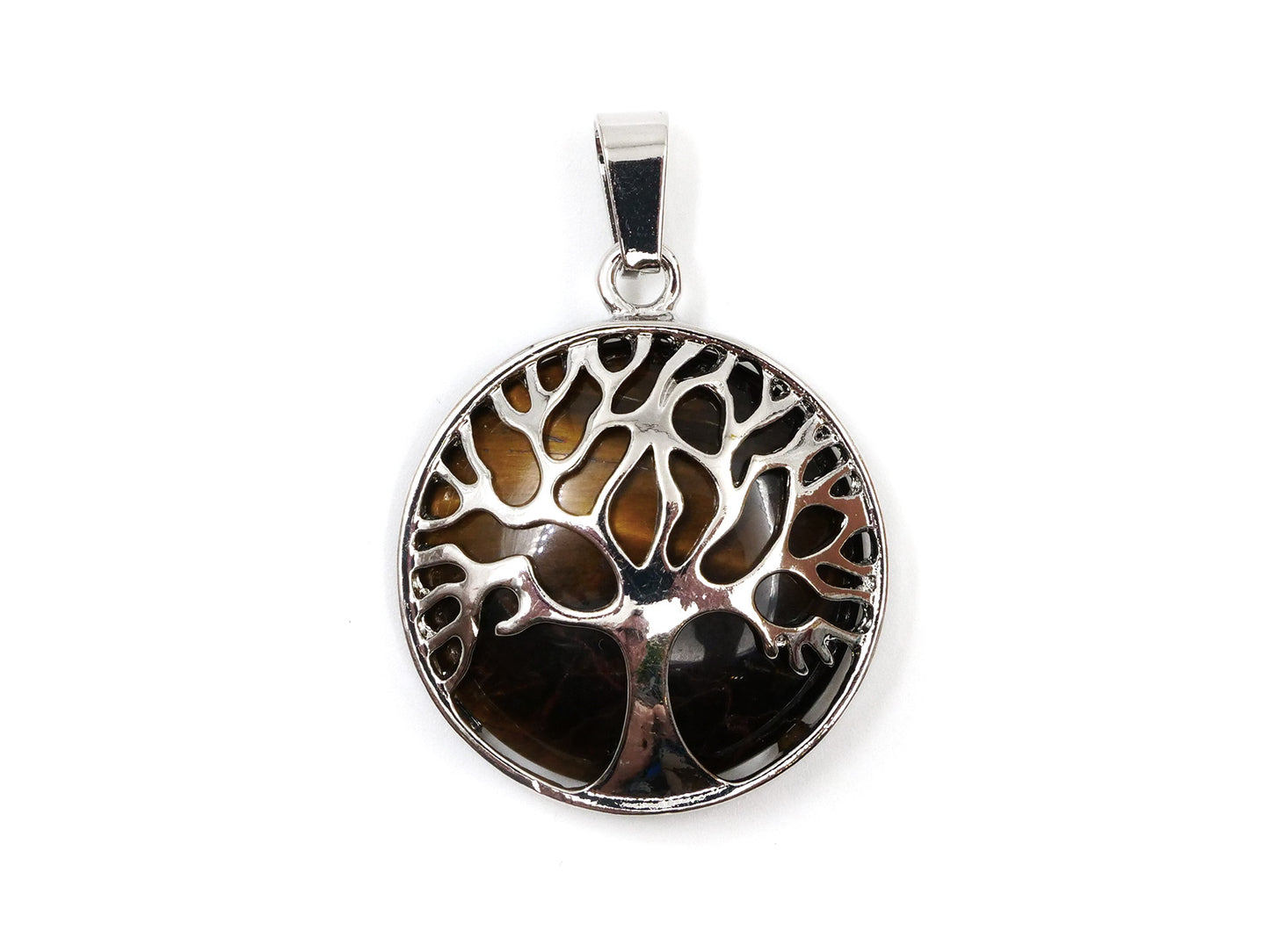 Oeil de tigre - Pendentif arbre de vie