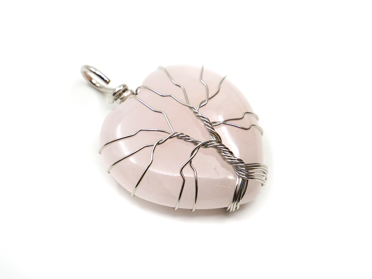 Quartz rose - Pendentif coeur