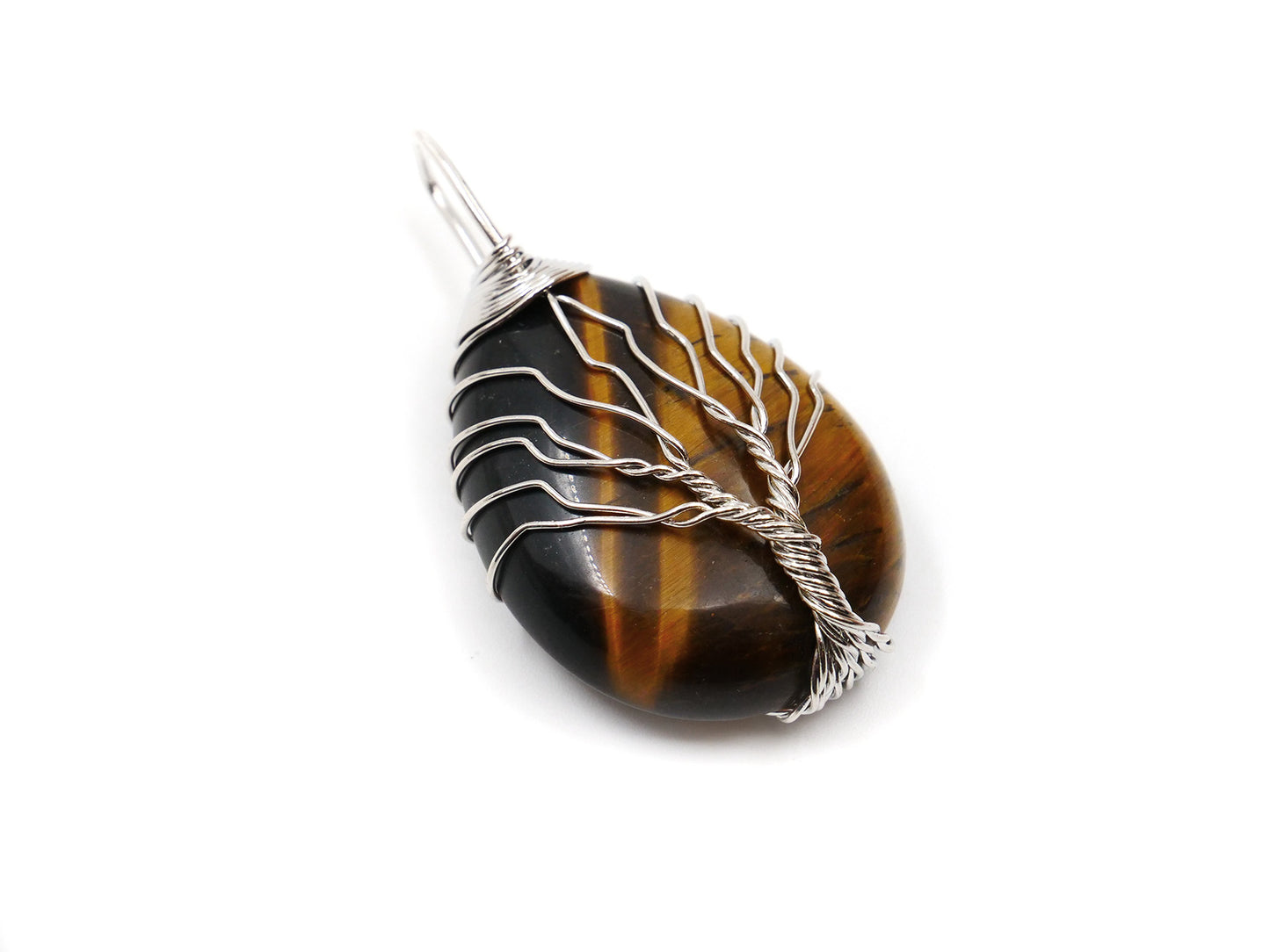 Oeil de tigre - Pendentif arbre de vie
