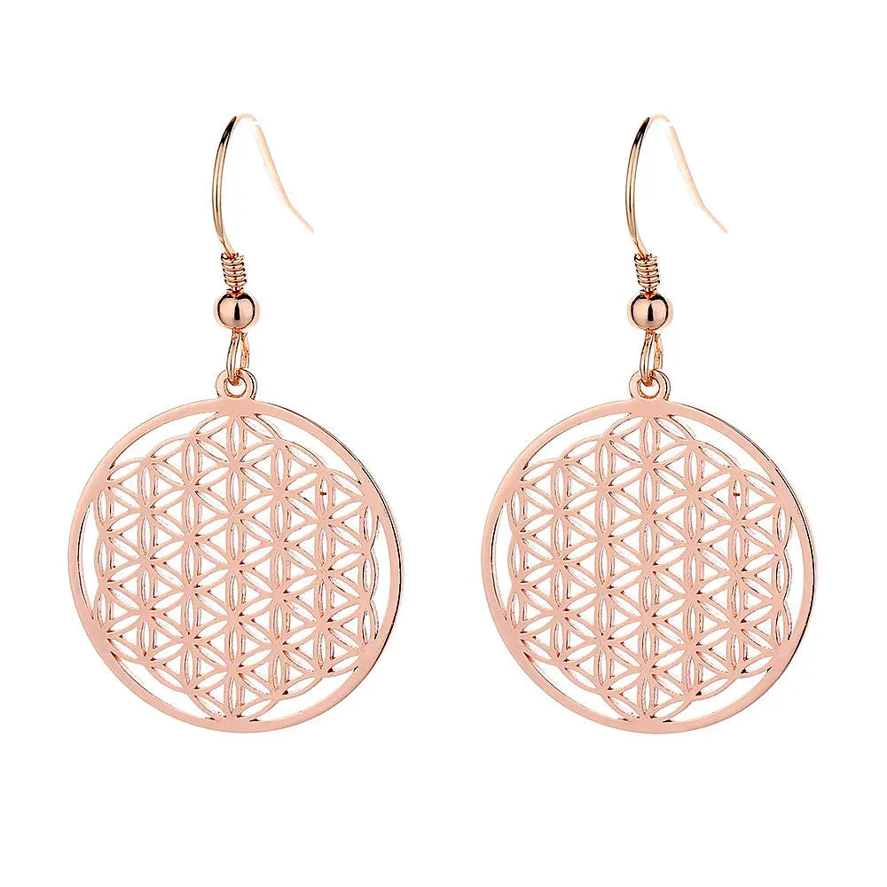 Boucles d'oreilles Fleur de Vie - Argent 925