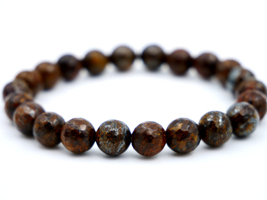 Bracelet en bronzite - 8mm facetté