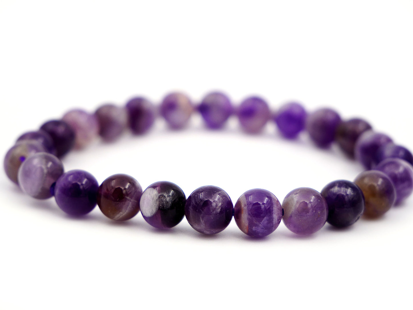 Bracelet en améthyste chevron - 8mm