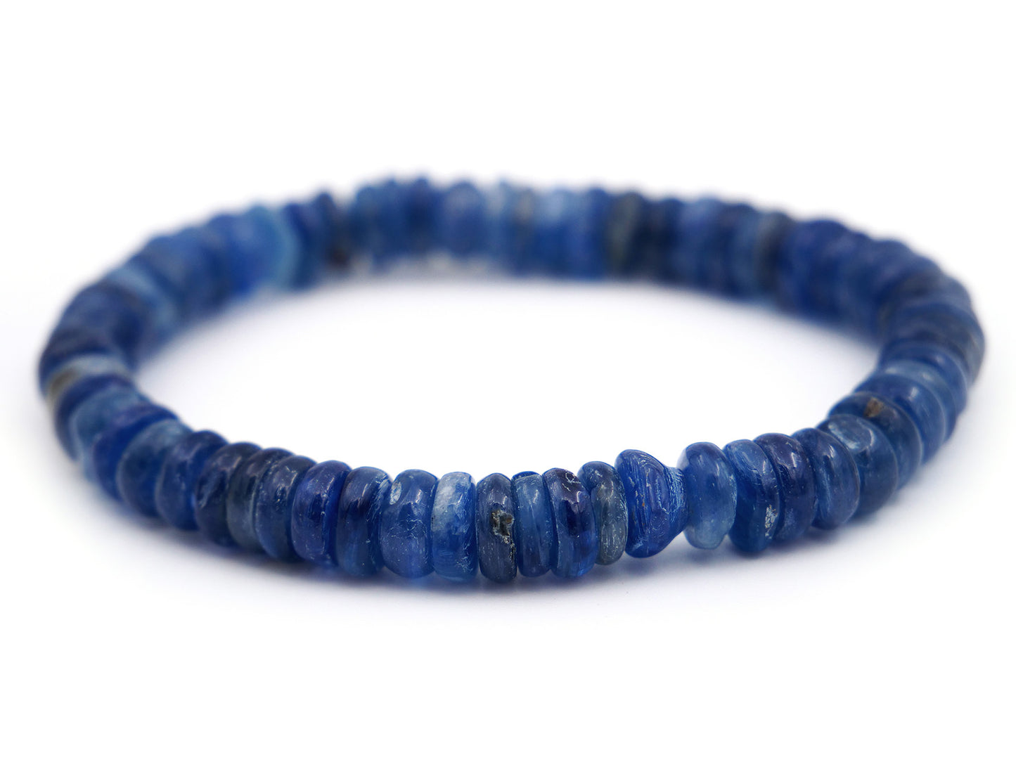 Bracelet en cyanite (disthène bleu)