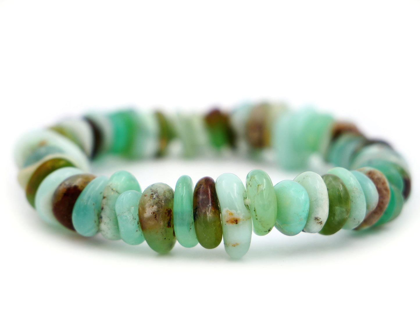 Bracelet en chrysoprase