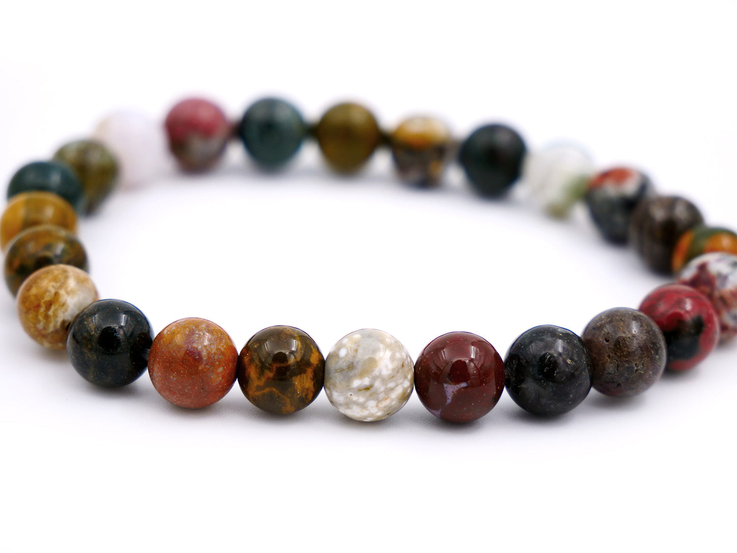 Bracelet en jaspe océanique - 8mm