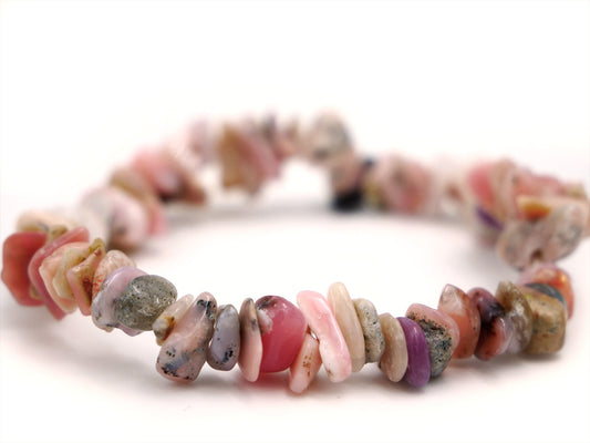 Bracelet en opale rose des Andes