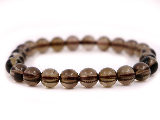 Bracelet en quartz fumé - 8mm
