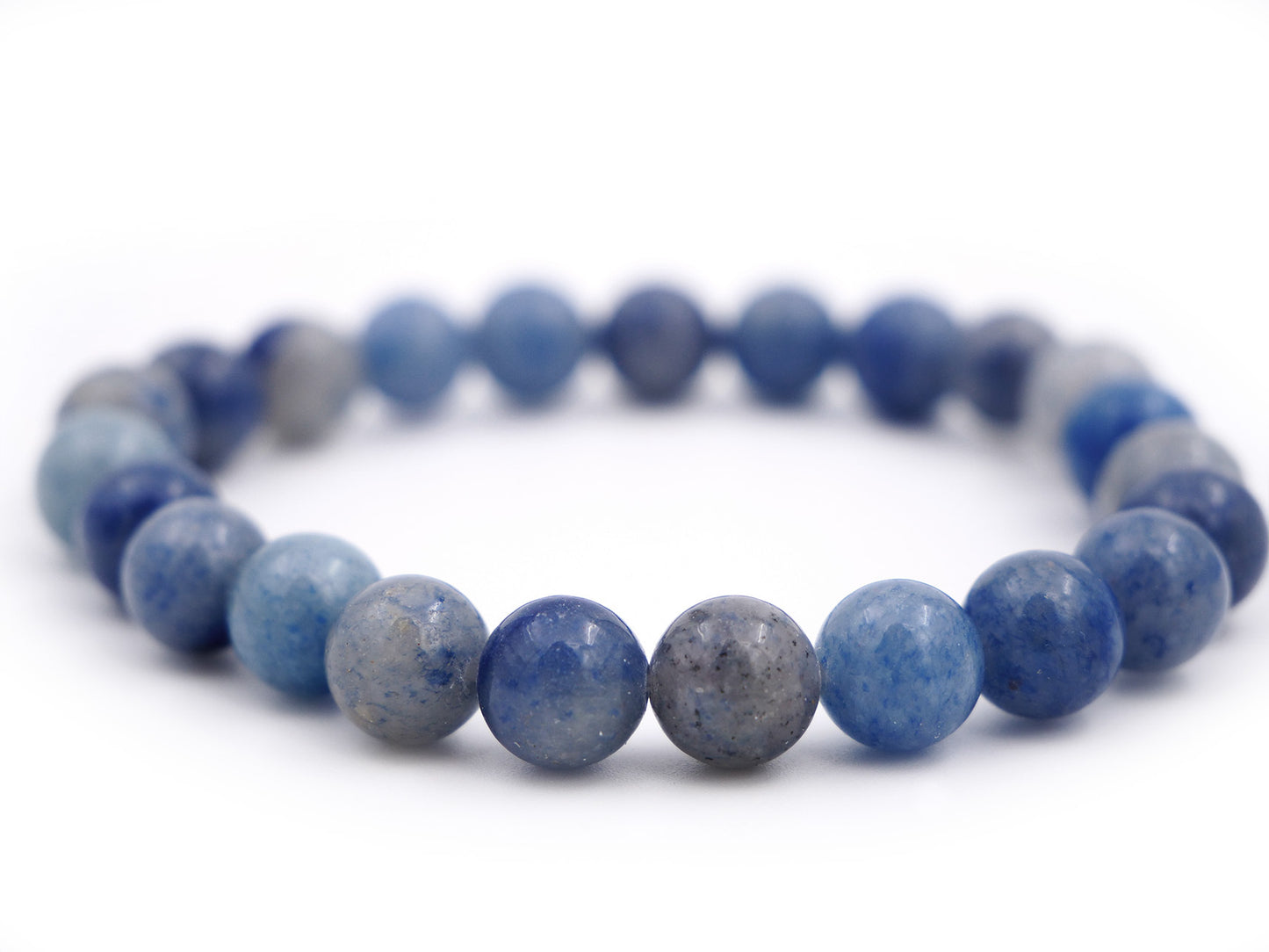 Bracelet en quartz bleu - 8mm