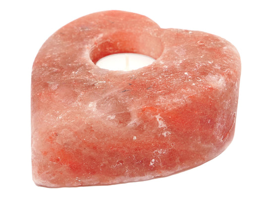 Bougeoir en sel de l'Himalaya - Coeur