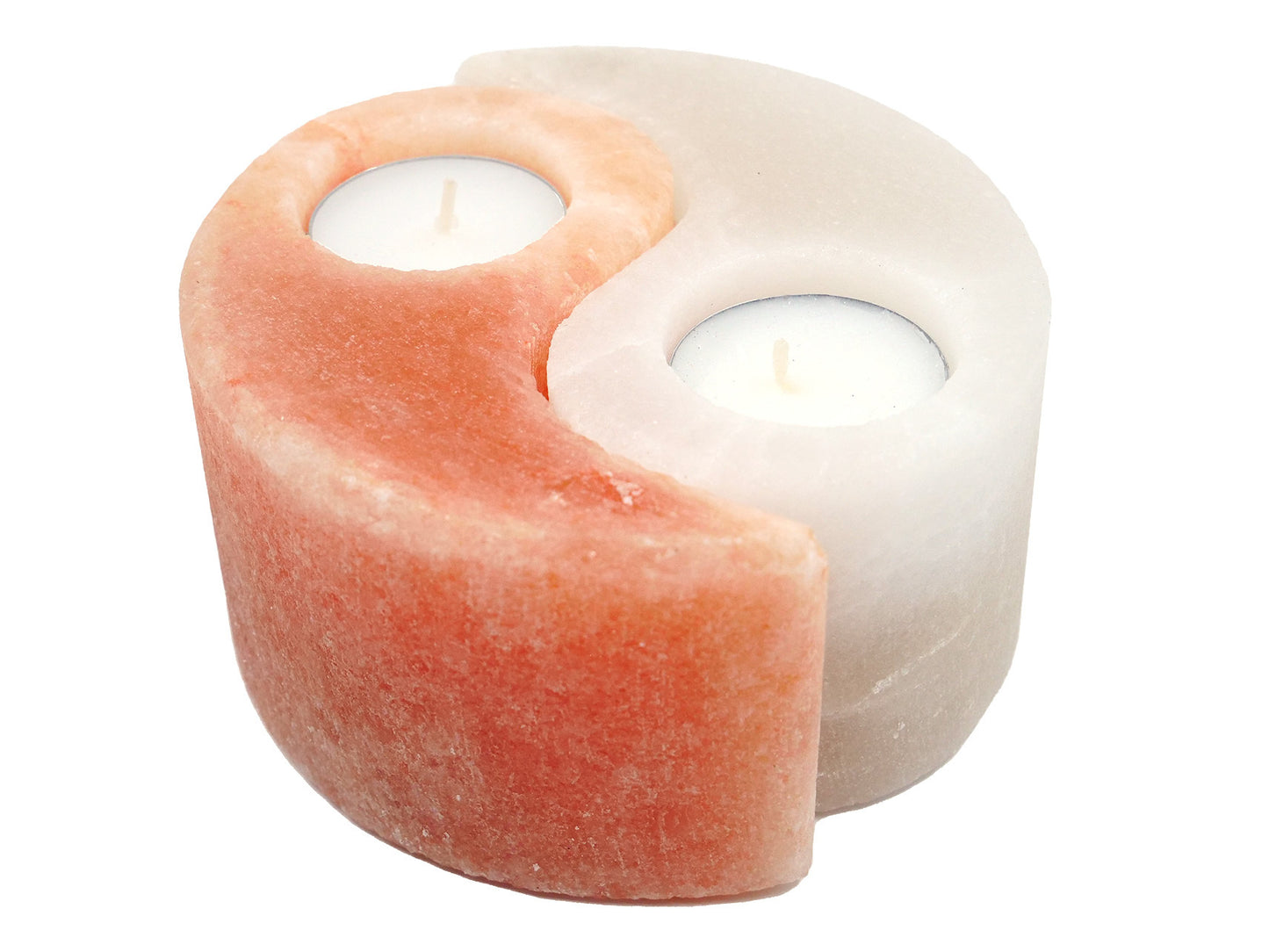 Bougeoir en sel de l'Himalaya - Yin Yang