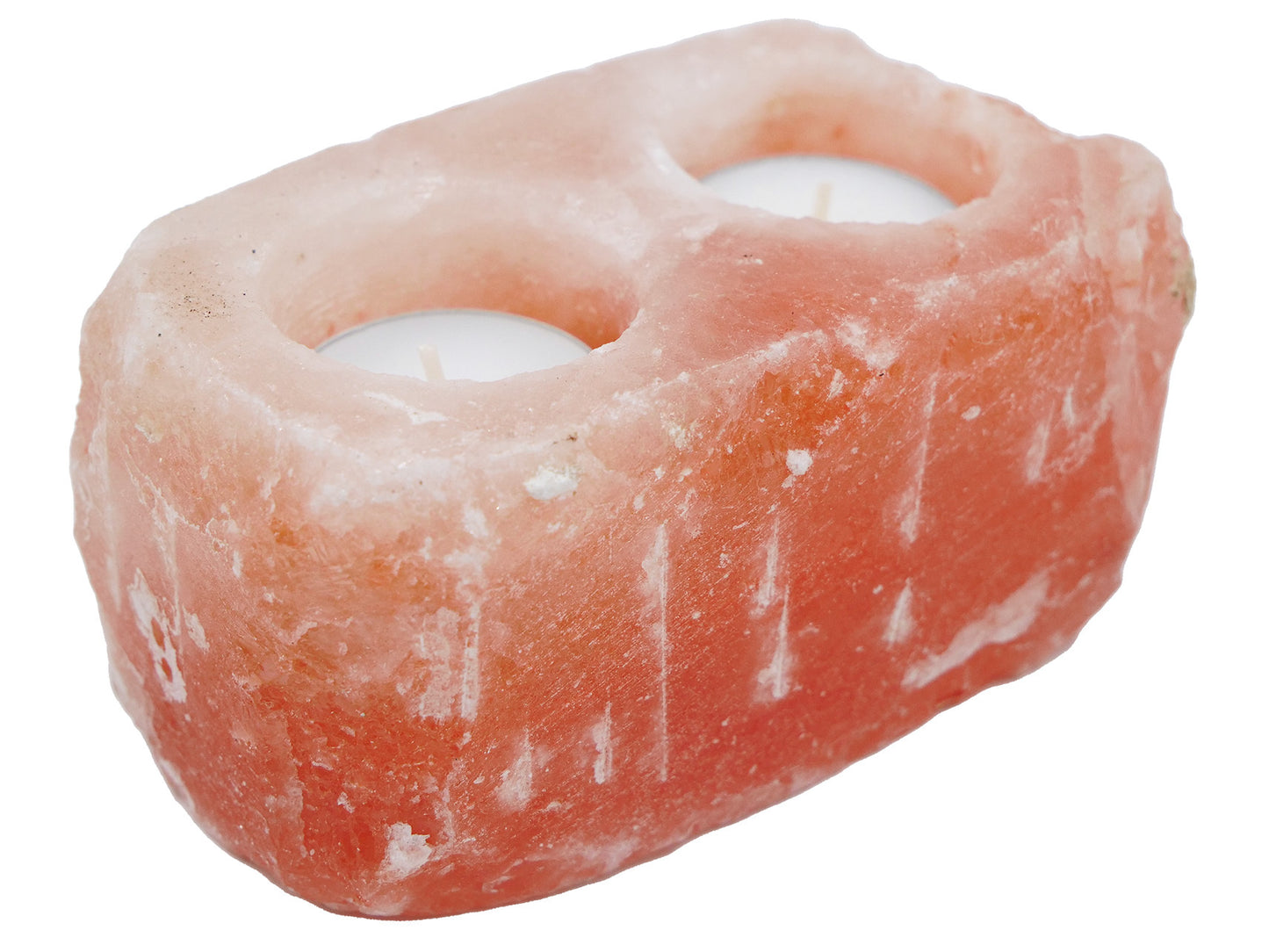 Bougeoir en sel de l'Himalaya - double brut