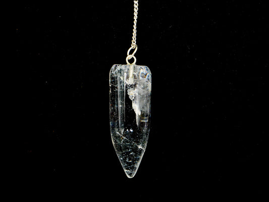 Cristal de roche (quartz) - Pendule en pierre fine