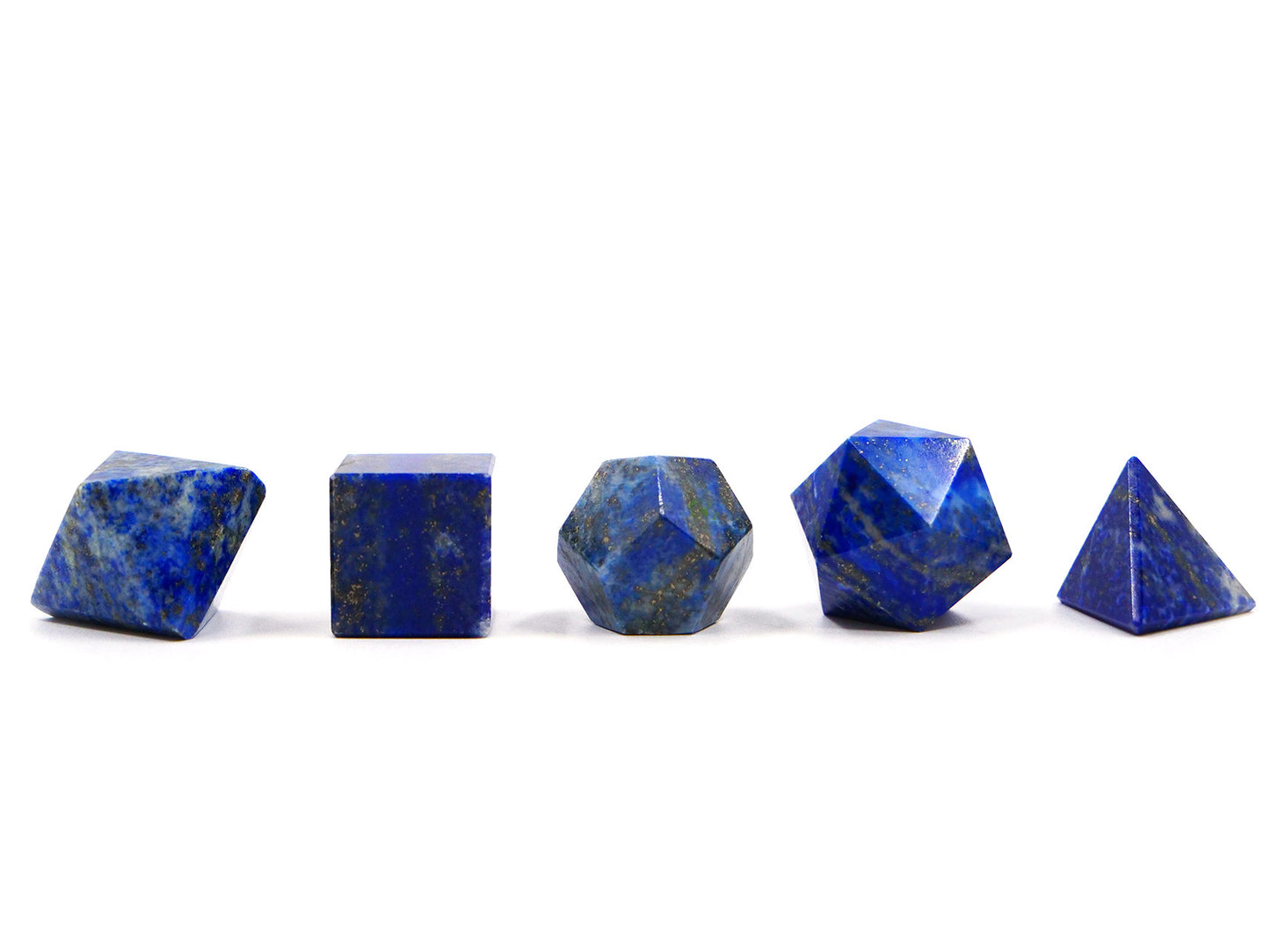 Solides de platon en lapis lazuli