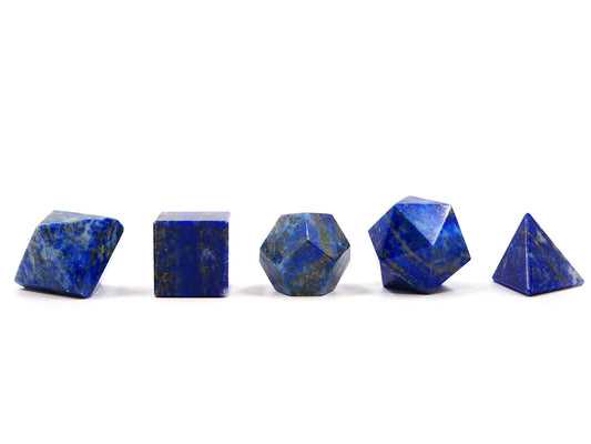 Solides de platon en lapis lazuli